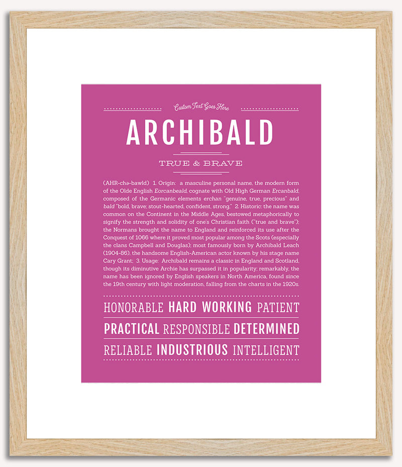 Archibald | Name Art Print