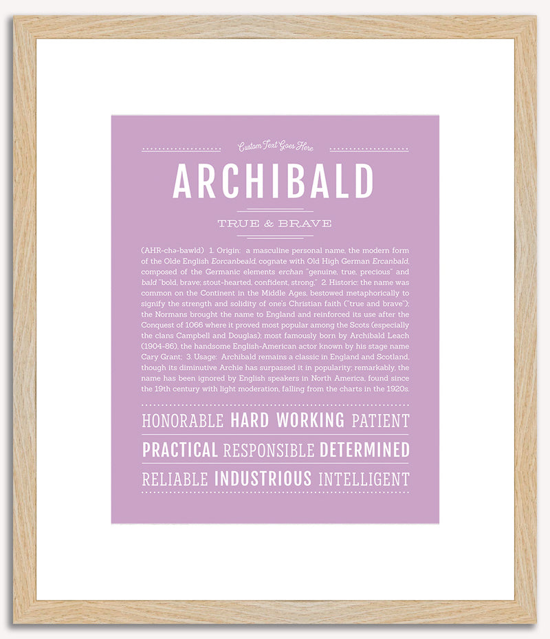 Archibald | Name Art Print