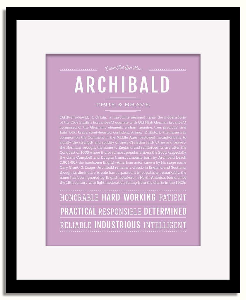 Frame Options | Lilac | Black Frame, Matted