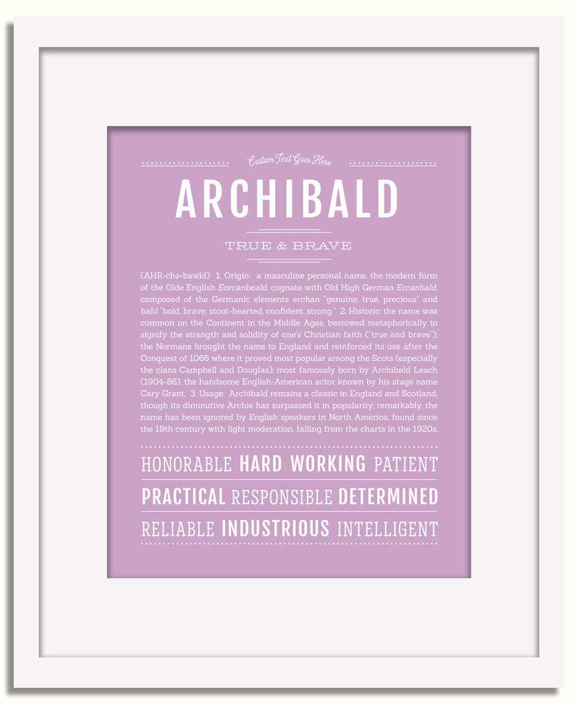 Frame Options | Lilac | White Frame, Matted