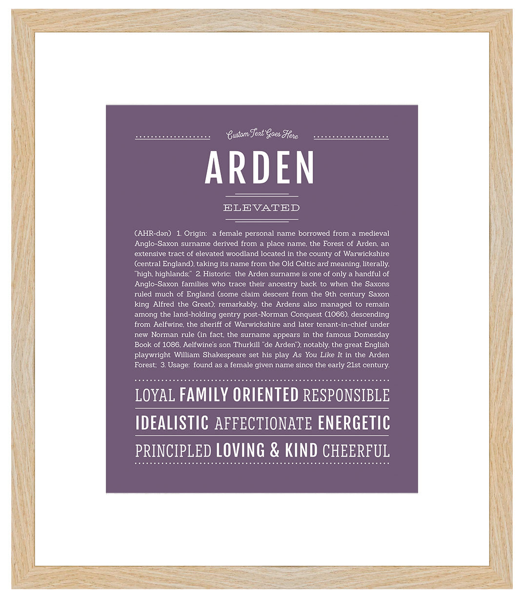 Arden (female) | Name Art Print