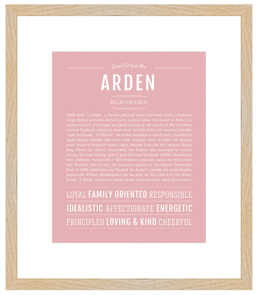 Arden (female) | Name Art Print