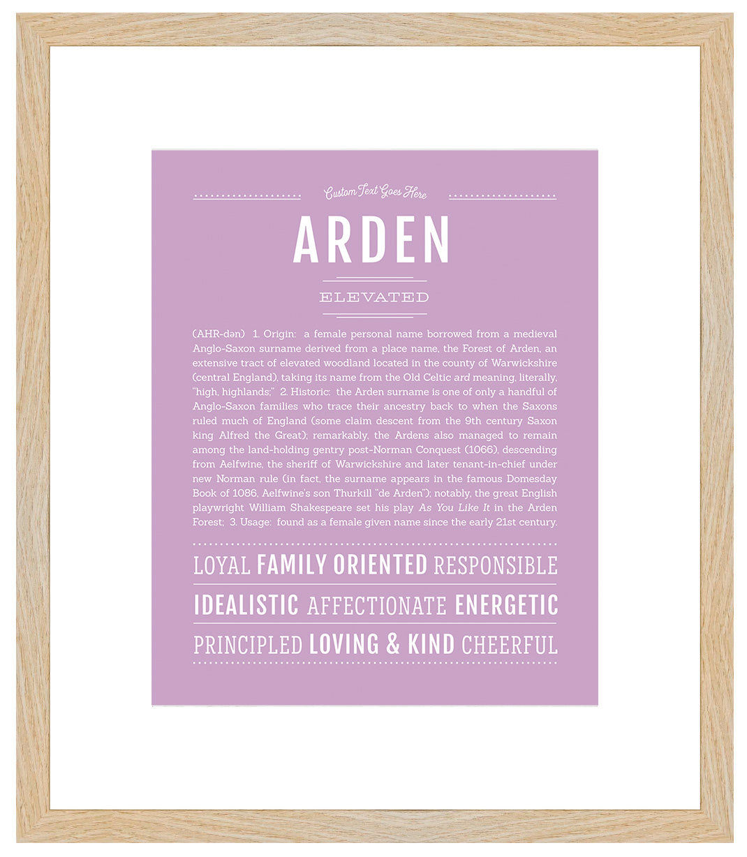 Arden (female) | Name Art Print