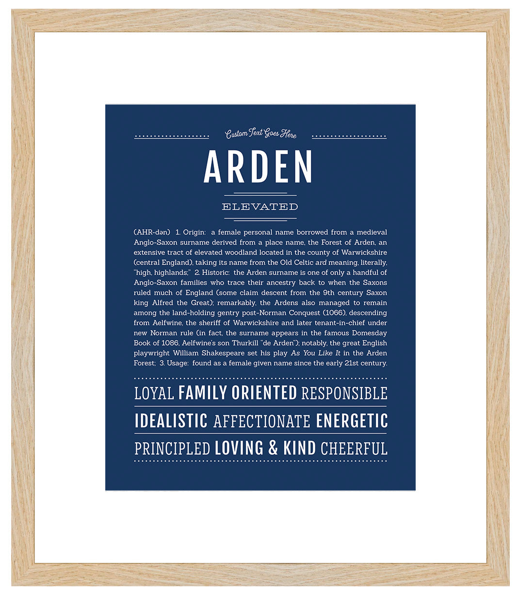 Arden (female) | Name Art Print