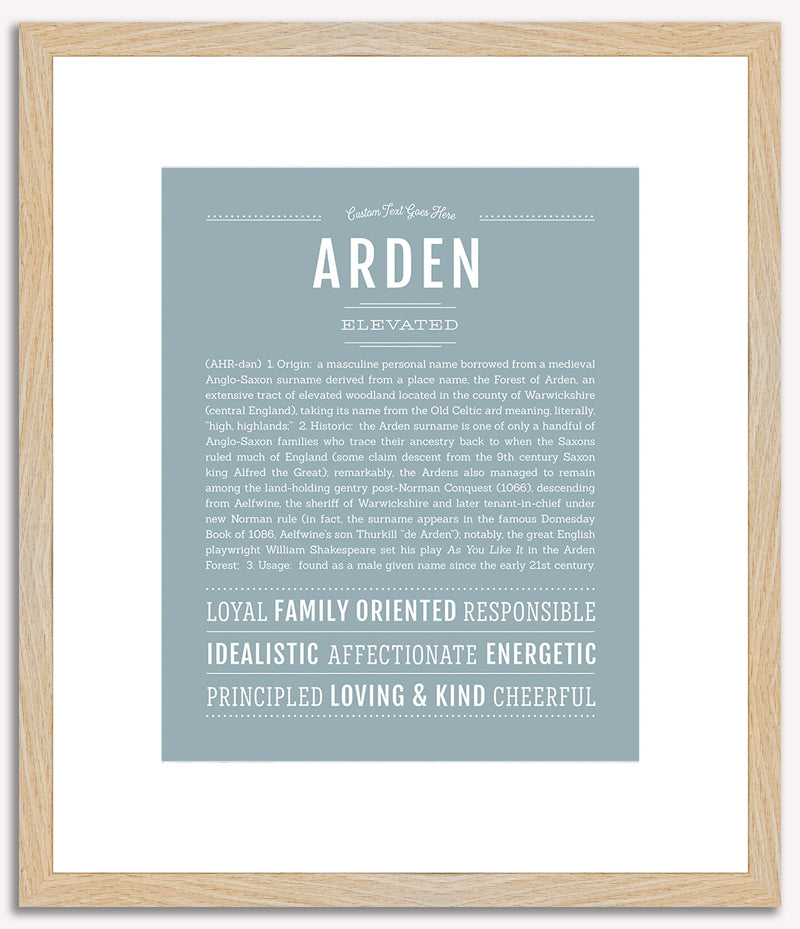 Arden (male) | Name Art Print