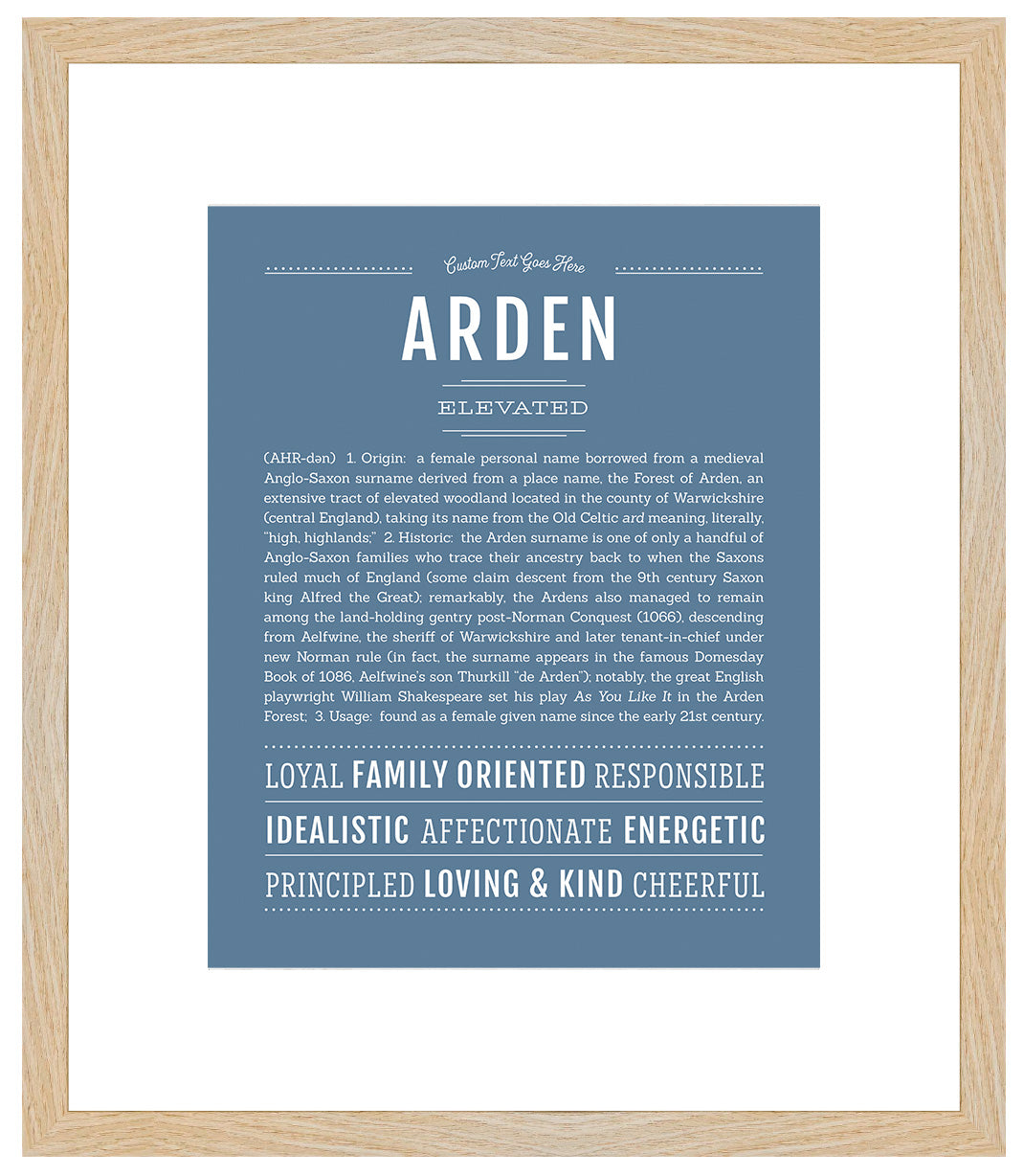 Arden (female) | Name Art Print