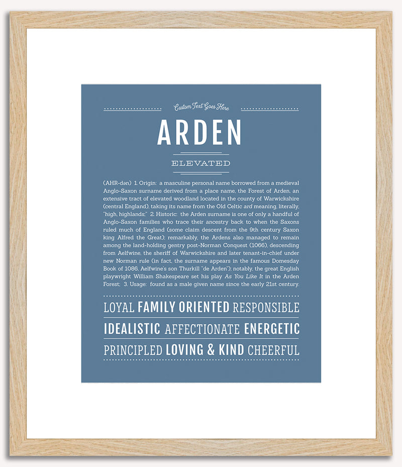 Arden (male) | Name Art Print