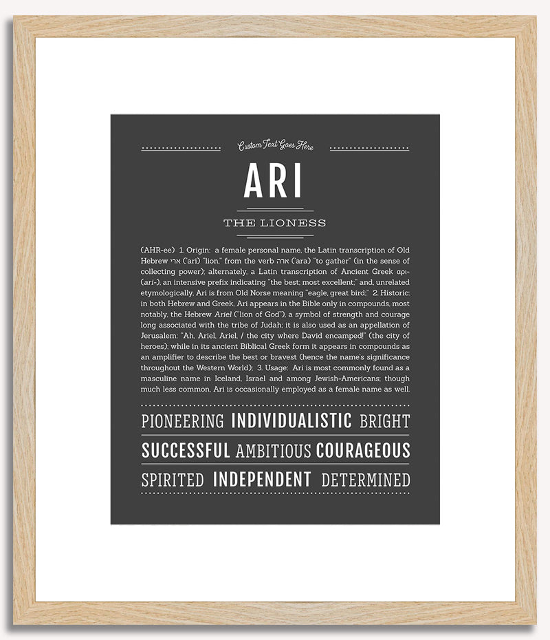 Ari (male) | Name Art Print