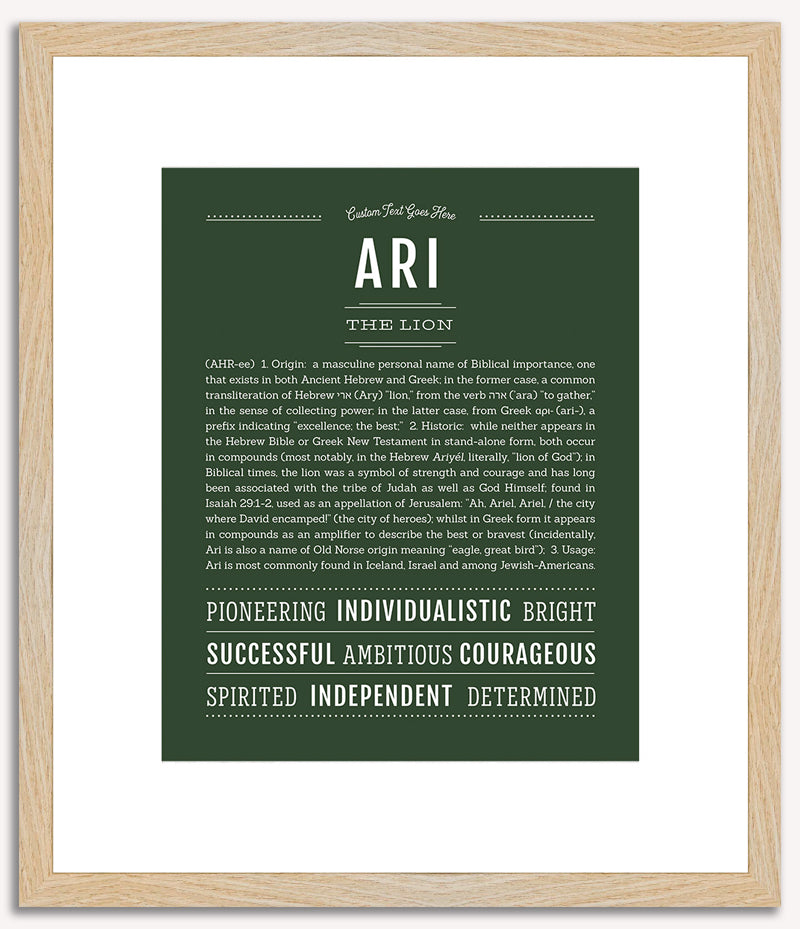 Ari (male) | Name Art Print