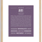 Ari (male) | Name Art Print