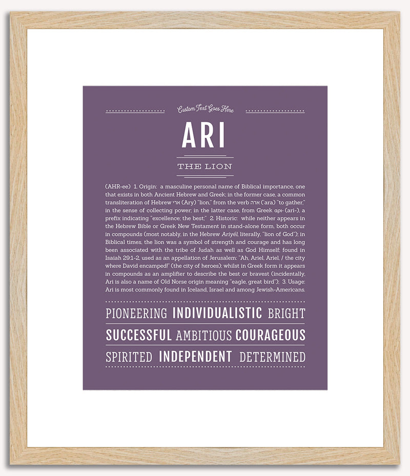 Ari (male) | Name Art Print