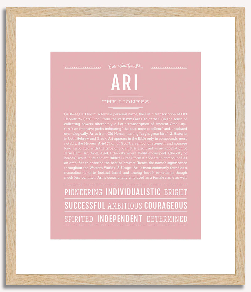 Ari (male) | Name Art Print