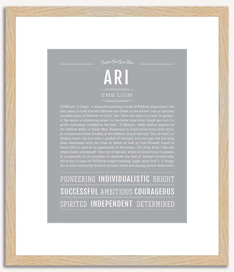 Ari (male) | Name Art Print