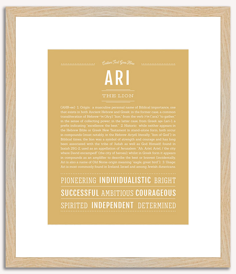 Ari (male) | Name Art Print