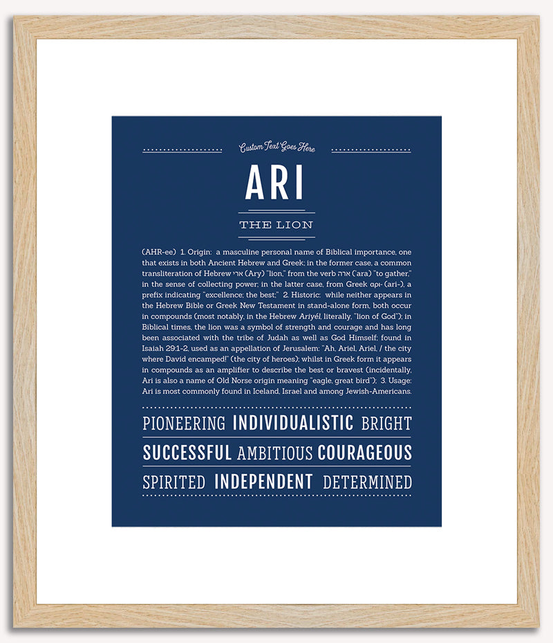 Ari (male) | Name Art Print