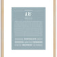 Ari (male) | Name Art Print