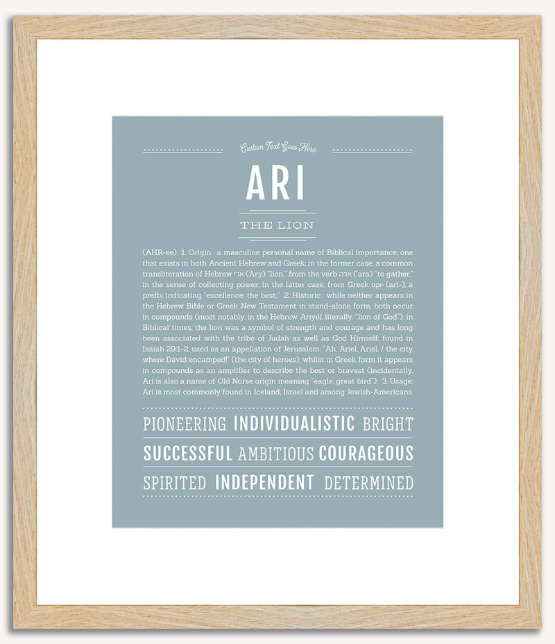 Ari (male) | Name Art Print