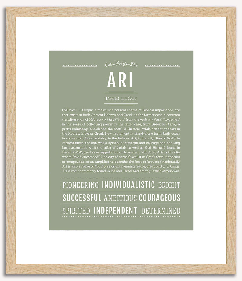 Ari (male) | Name Art Print