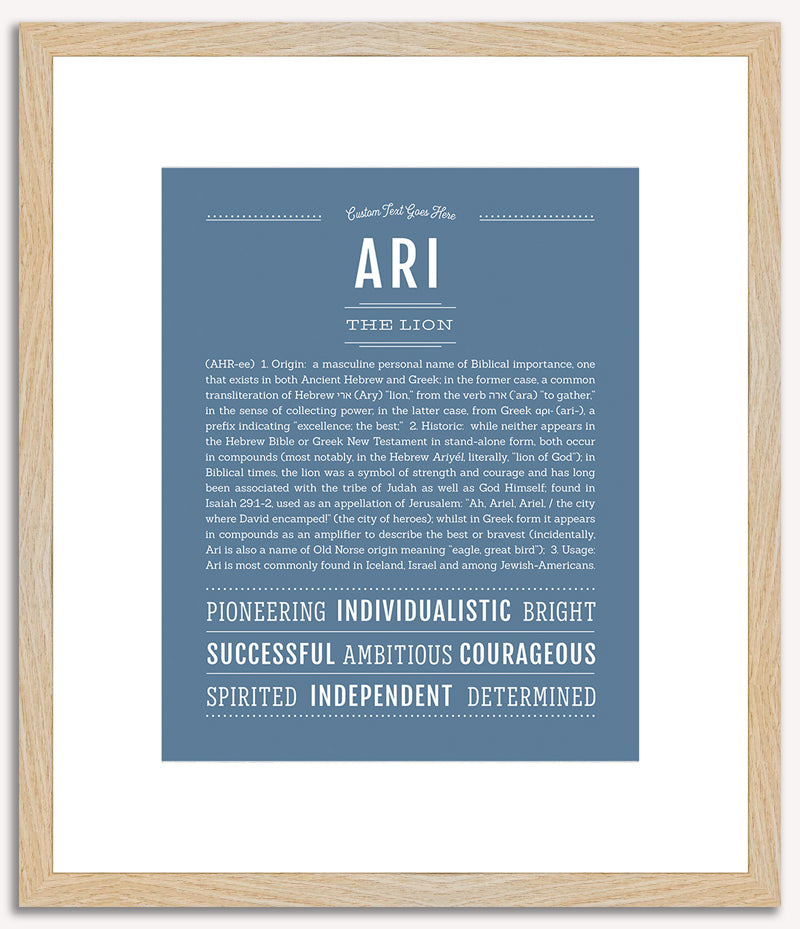 Ari (male) | Name Art Print