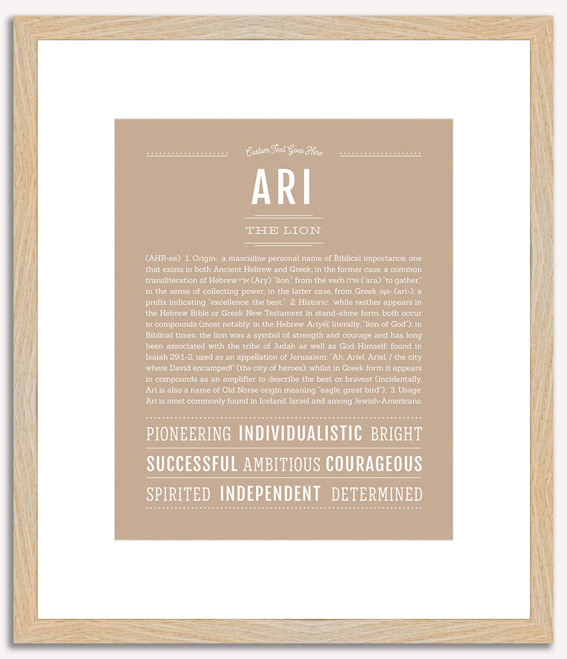 Ari (male) | Name Art Print