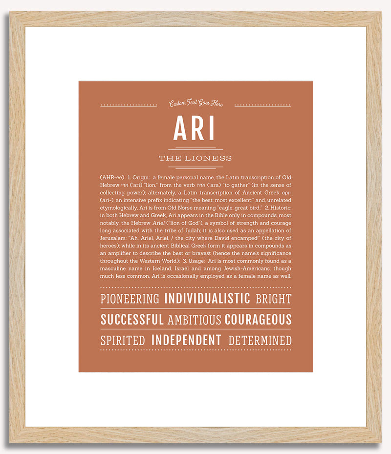 Ari (male) | Name Art Print