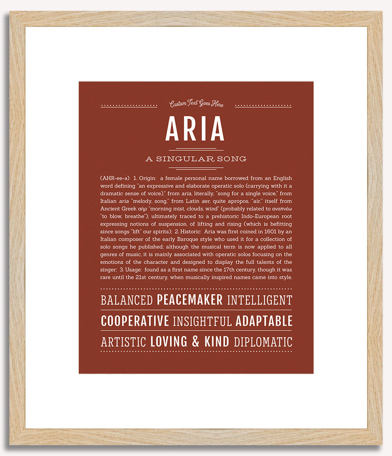 Aria | Name Art Print