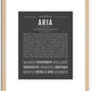 Aria | Name Art Print