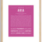 Aria | Name Art Print