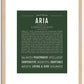 Aria | Name Art Print