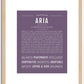 Aria | Name Art Print