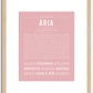 Aria | Name Art Print