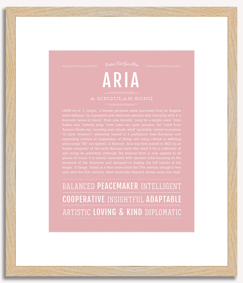 Aria | Name Art Print