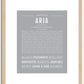 Aria | Name Art Print