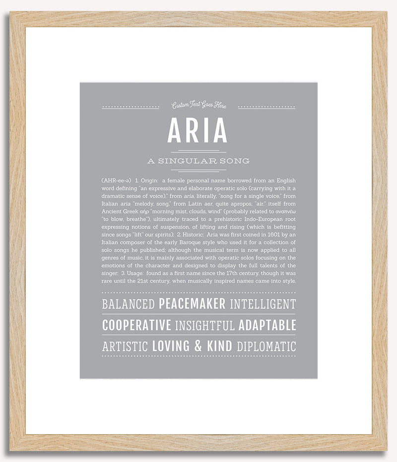 Aria | Name Art Print