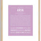 Aria | Name Art Print