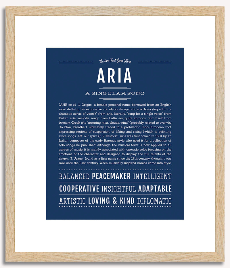 Aria | Name Art Print