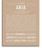 Aria | Name Art Print – Name Stories