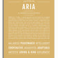 Aria | Name Art Print – Name Stories