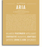Aria | Name Art Print – Name Stories