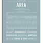 Aria | Name Art Print – Name Stories