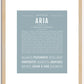 Aria | Name Art Print