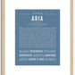 Aria | Name Art Print