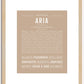 Aria | Name Art Print