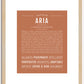 Aria | Name Art Print