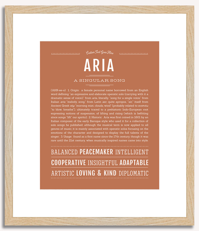 Aria | Name Art Print