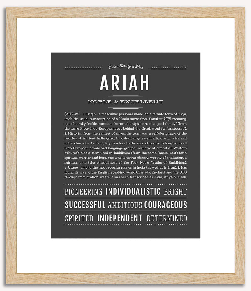 Ariah (male) | Name Art Print