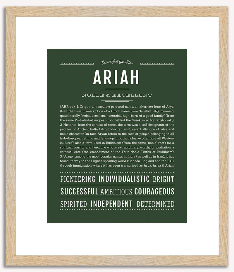 Ariah (male) | Name Art Print