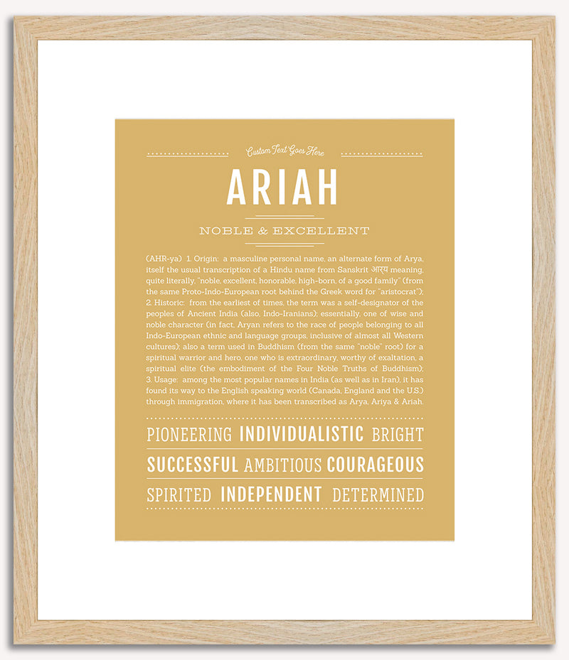 Ariah (male) | Name Art Print