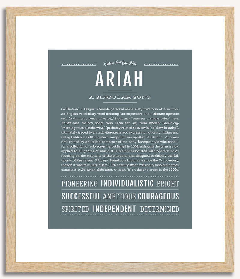 Ariah (female) | Name Art Print