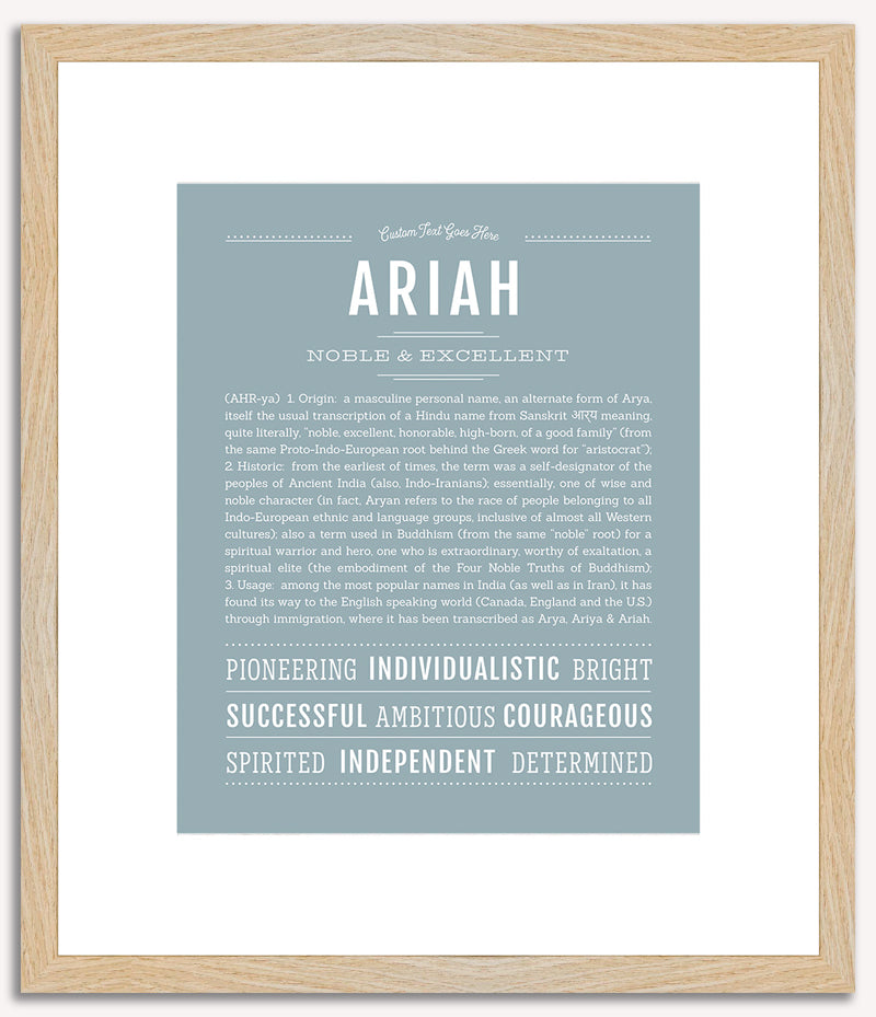 Ariah (male) | Name Art Print